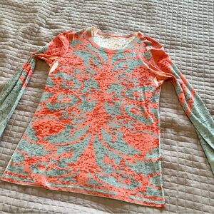 Sundance Orange and Grey Long Sleeve Top